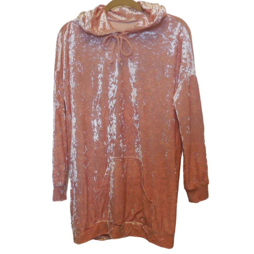 Hoodie NEW SMALL peach velour activewear casual tops